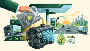 Современная канистра синтетического масла Lukoil Genesis для дизельного двигателя в концептуальном стиле 2026 года